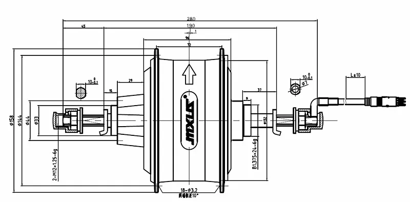 Perfect 36V 48V 350W High Speed Brushless Gear Hub Fat Bike Motor E-bike  Motor Rear  Wheel Drive for 175 mm Fork MXUS Brand XF15-Fat 4
