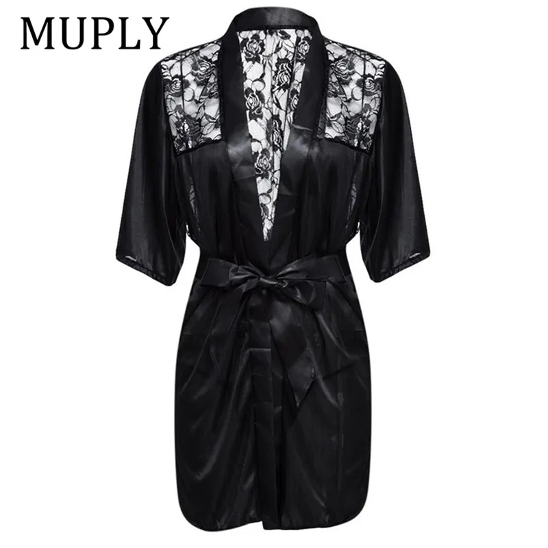 Новые пикантные ночная рубашка белье модный пэчворк Ночное платье Muply для женщин Sheer Scalloped атласная Ночное Slip пижамы сорочки