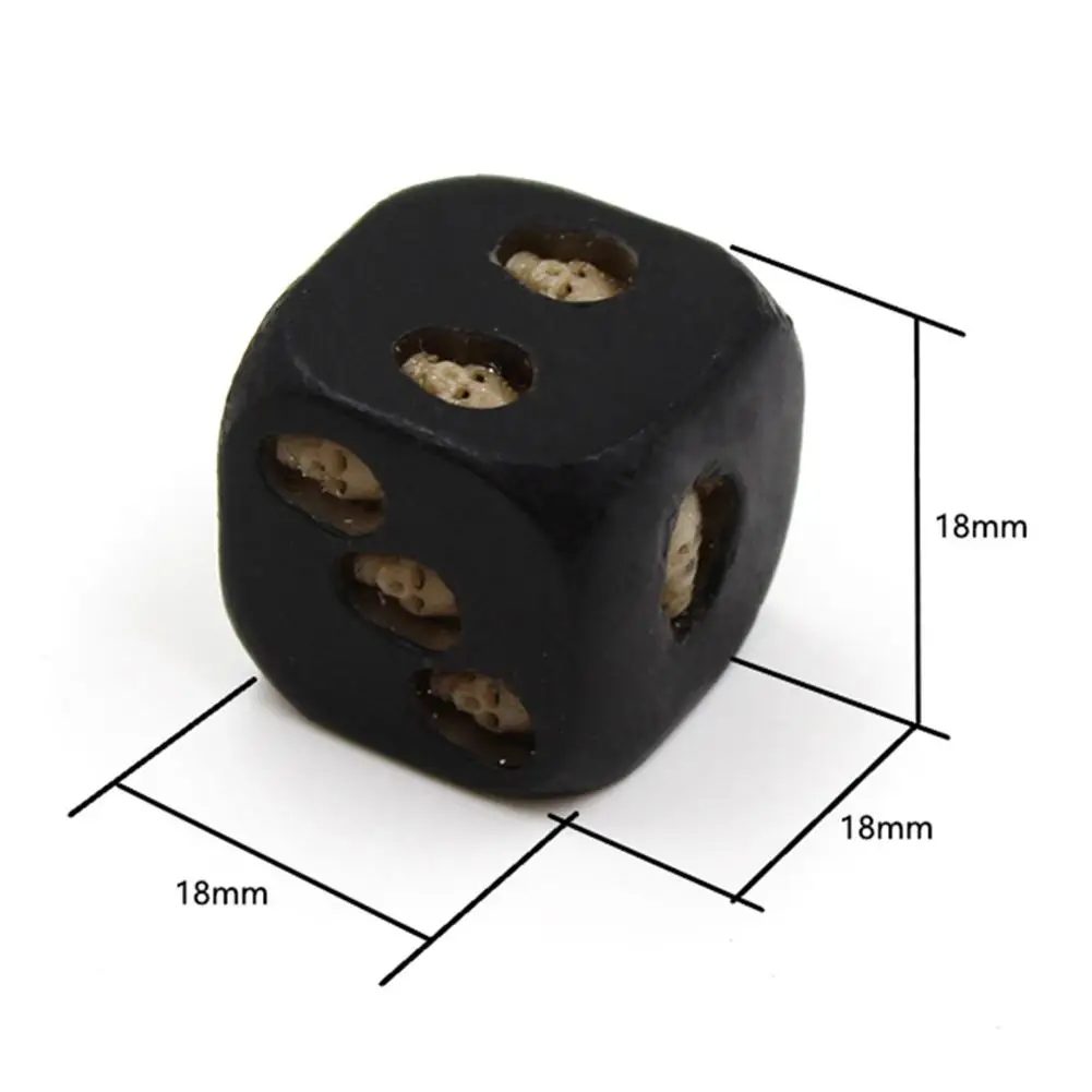 5x Resin Death Skull Dice Square Bar tool Black Table Game Dice 6 Sided CF