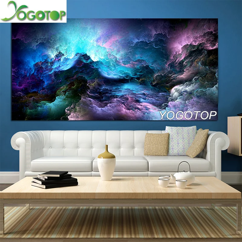 

YOGOTOP Diamond Embroidery large"Cloud Abstract Colorful" 5D DIY Diamond Painting Full Square/Round drills Mosaic Wall Art YY071