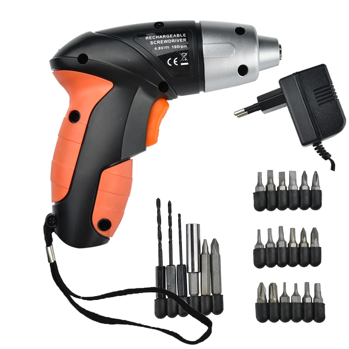 

4.8V Wireless Handheld screwdriver set Household Lithium-Ion Rechargeable Drill Gun 24pcs Tools Multi-function Screwdrivers