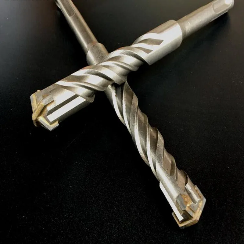 Free shipping 1PC 6/8/10/12/14/16/18/20mm*210mm Cross carbide tipped SDS Plus Round Shank hammer Drill Bits for home decoration Free shipping 1PC 6/8/10/12/14/16/18/20mm*210mm Cross carbide tipped SDS Plus Round Shank hammer Drill Bits for home decoration