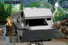 GGX ENERGY Portable Solar Panel Folding Kit for Caravan 4X4 Car Camping Power 120watt Mono Solar