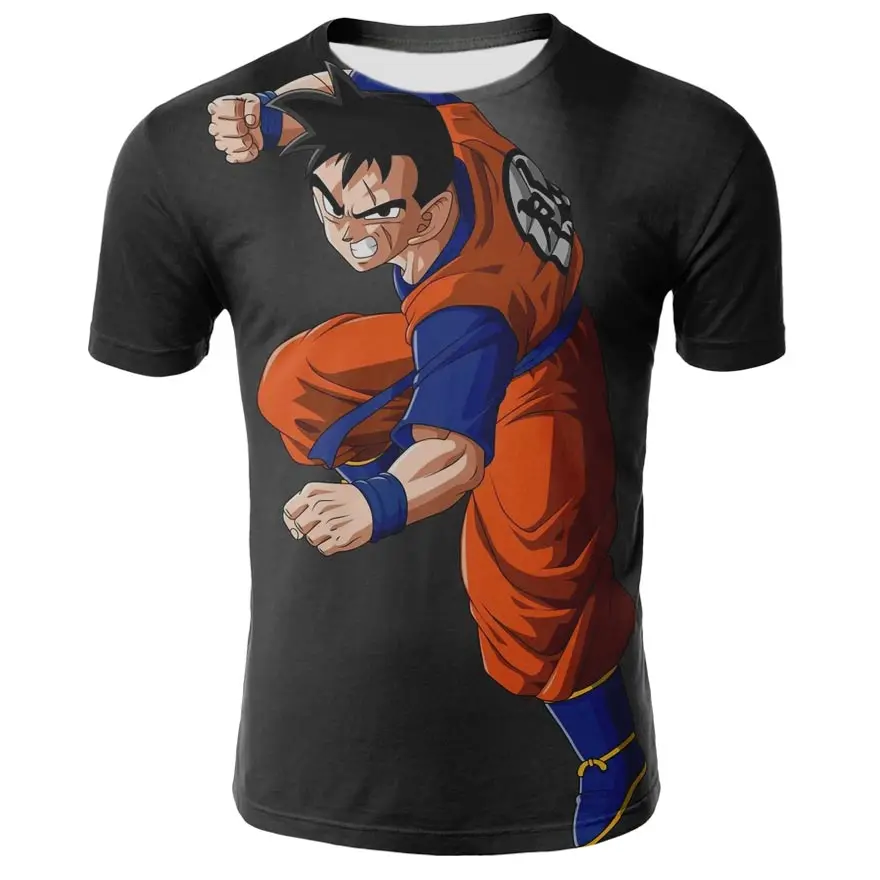 Футболка Dragon Ball Z Super Saiyan Goku летняя футболка с коротким рукавом топы для мужчин и