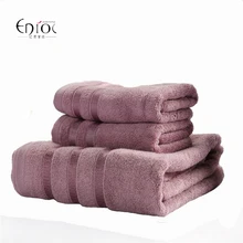 Livraison gratuite séchage 100% coton Fiber de bambou de bain / plage et Face Jacquard serviette mis doux et moelleux cadeau R-056