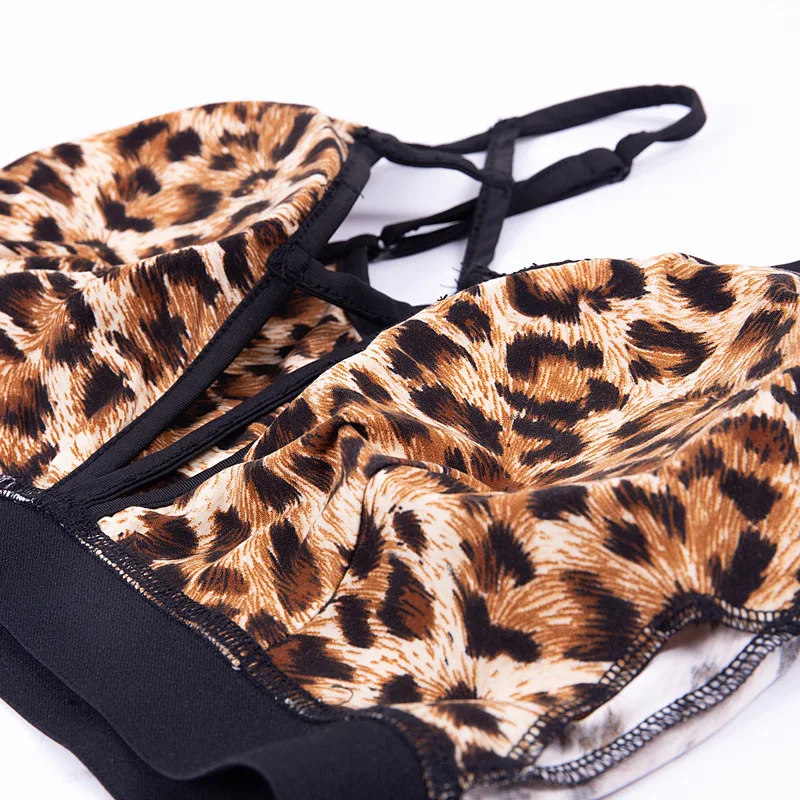 Leopard Print Ensemble Sportswear Women Yoga Sets Tracksuit Gym Wear Running Clothing Sport Suit Sexy Fitness Tank Top Leggings