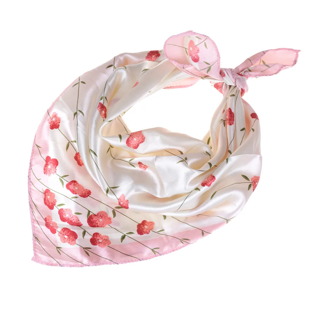 Soft Silk Square Scarf Bandanas Head Wrap Shawl Satin Stewardess Female Elegant Scarves 13 Styles Scarf 50* 50cm