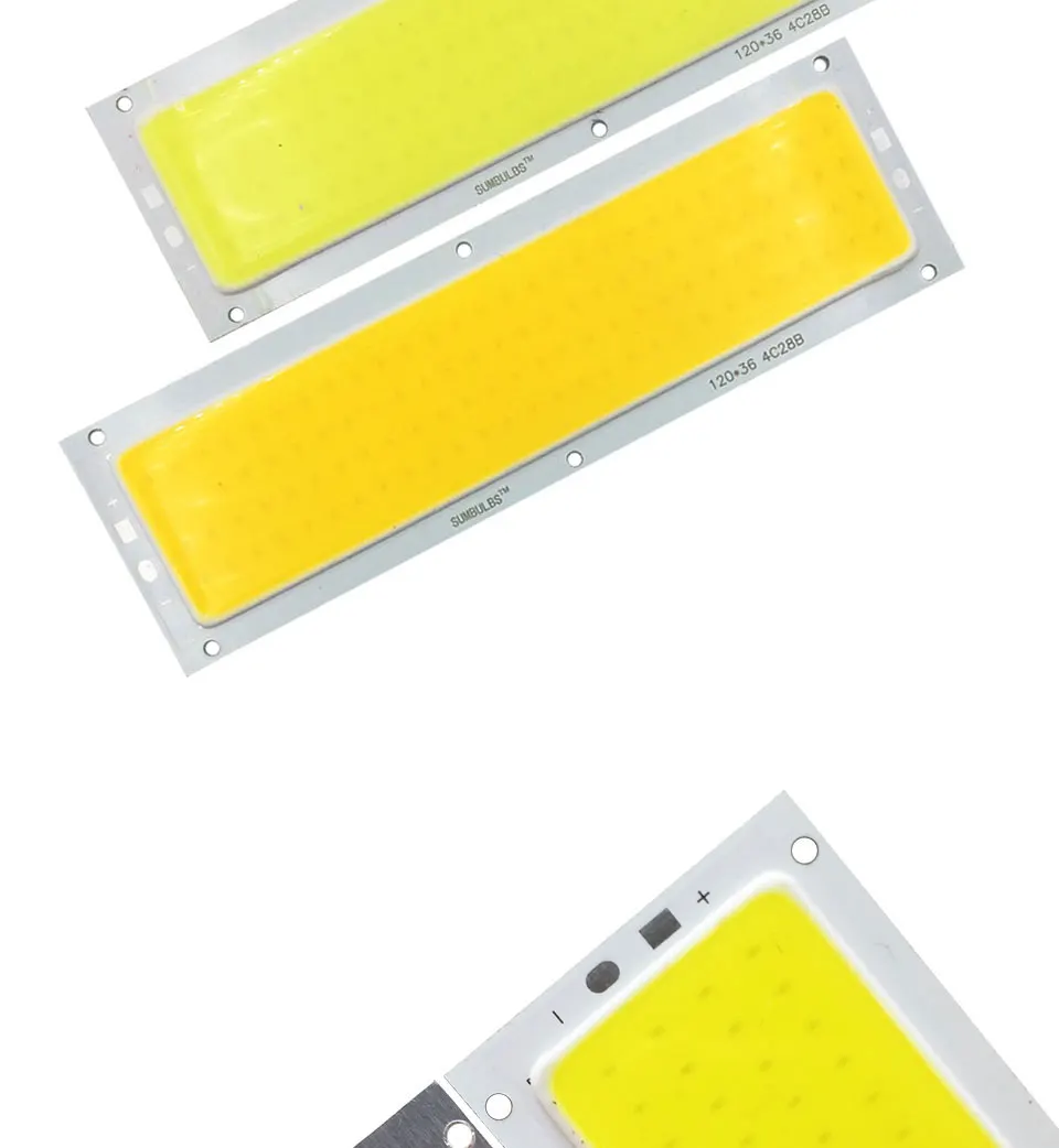 10W LED COB Strip Light Bulb Lamp 1000LM DC 12V White Blue 120x36mm LED Chip car Light Source for DIY (6)