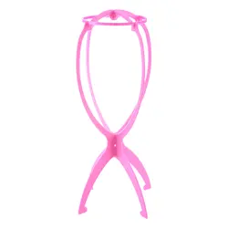 Новый стенд держатель складной для парика устойчивый прочный волос шляпа колпачок дисплей инструмент-розовый
