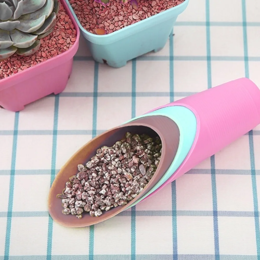 

5Pcs Colorful Bucket Shovel Home Gardening Tools Plastic Soil Scoop Plant Shovels Flowers Vegetable Planting Shoveling Gadget