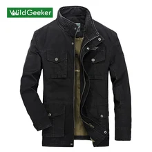 Wildgeeker männer jacke 2017 neue frühjahr stehkragen plaid armee jacken plus größe 4xl outwear windjacke männlich marke clothing