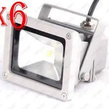 6X высокий яркий водонепроницаемый 10 Вт светодиодный заливающий свет Прожектор настенный наружный Открытый Проект лампа