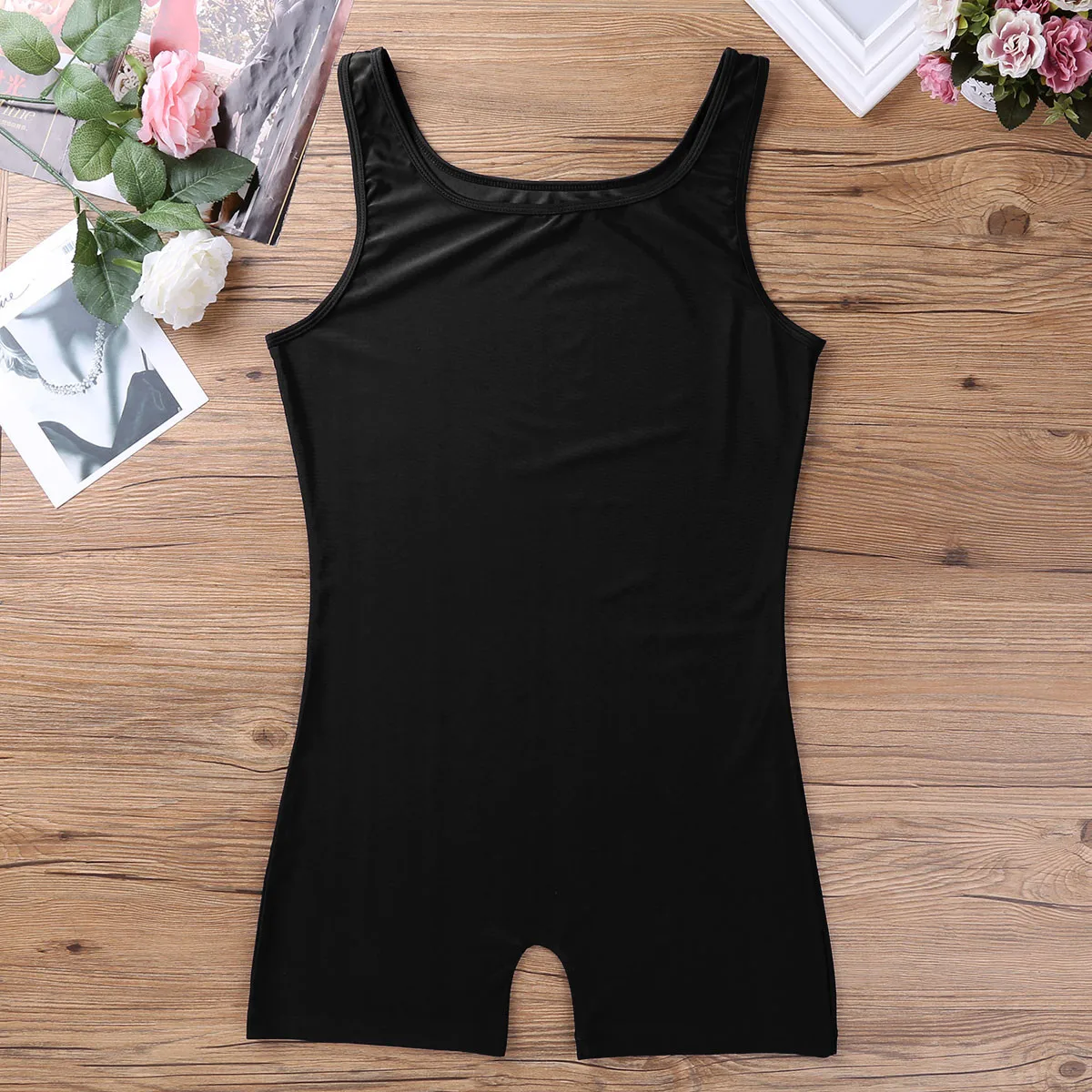 Mens Swimwear Sleeveless Stretchy One Piece Swimsuit Male Sports Gym Bodysuit Yoga Gymanstics Leotard Dance Biketard Unitard - 5