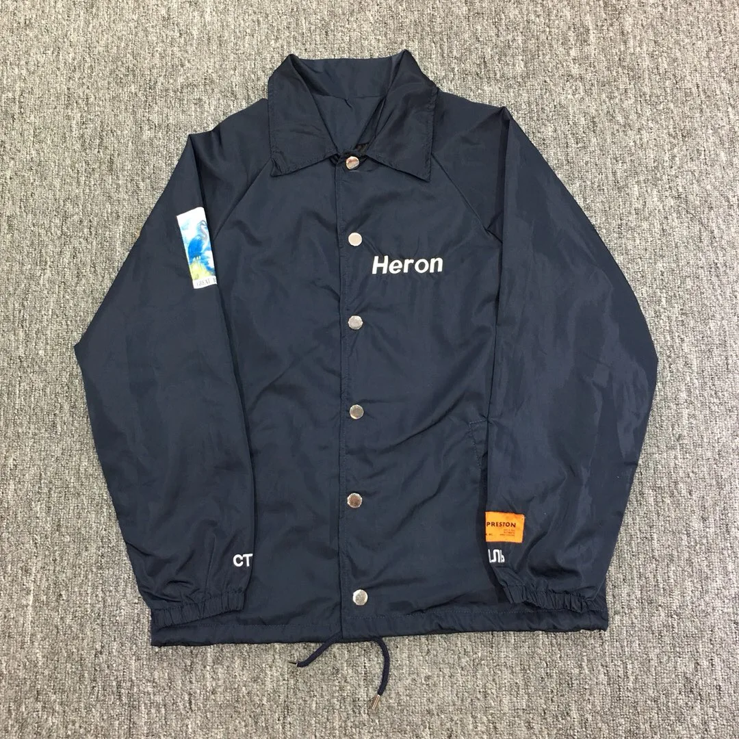 2018 Best Quality 1:1 Heron Preston Logo Embroidery Women Men Jackets Windbreaker Hiphop Streetwear Men Oversized Jacket Coat