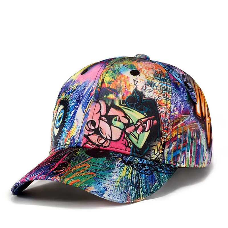 Man Baseball Cap Graffiti Embroidery Hip Hop Unisex Snapback Teenage Outdoor Dance Hat Adjustable Sport Caps Casquette (11)