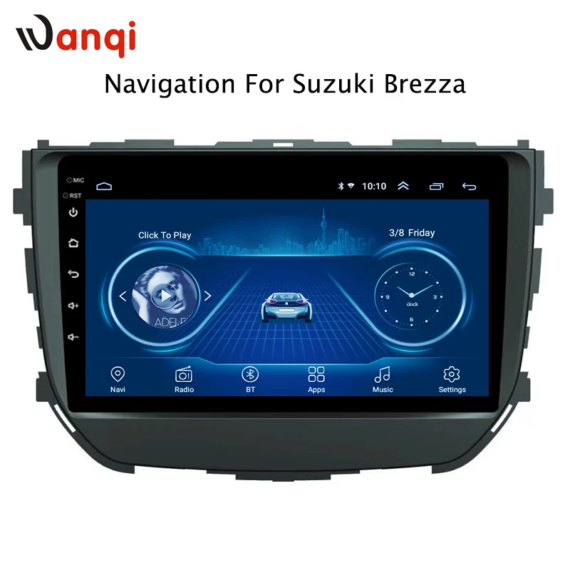 Sale Android 8.1 9 inch Car Multimedia GPS 1GB 16GB Radio Stereo For Maruti Suzuki Vitara Brezza 2016 2017 2018 Car Video Navigation 2