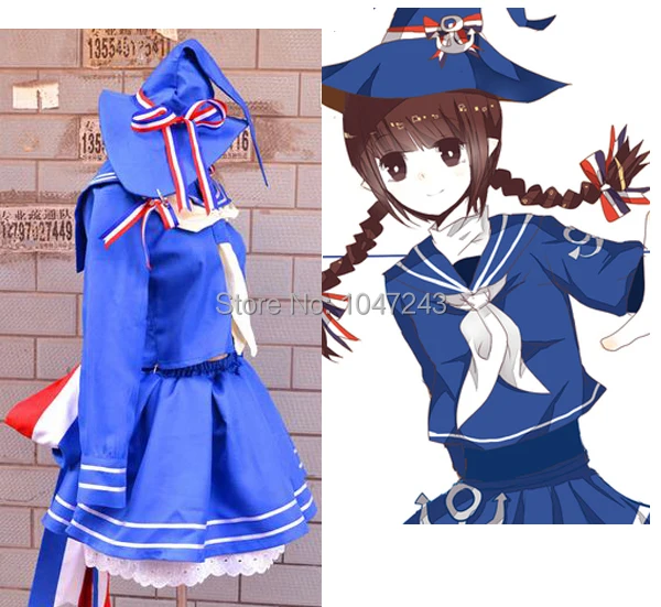 

Anime Wadanohara and the Great Blue Sea Wadanohara Cosplay Costume Sailor Uniforms