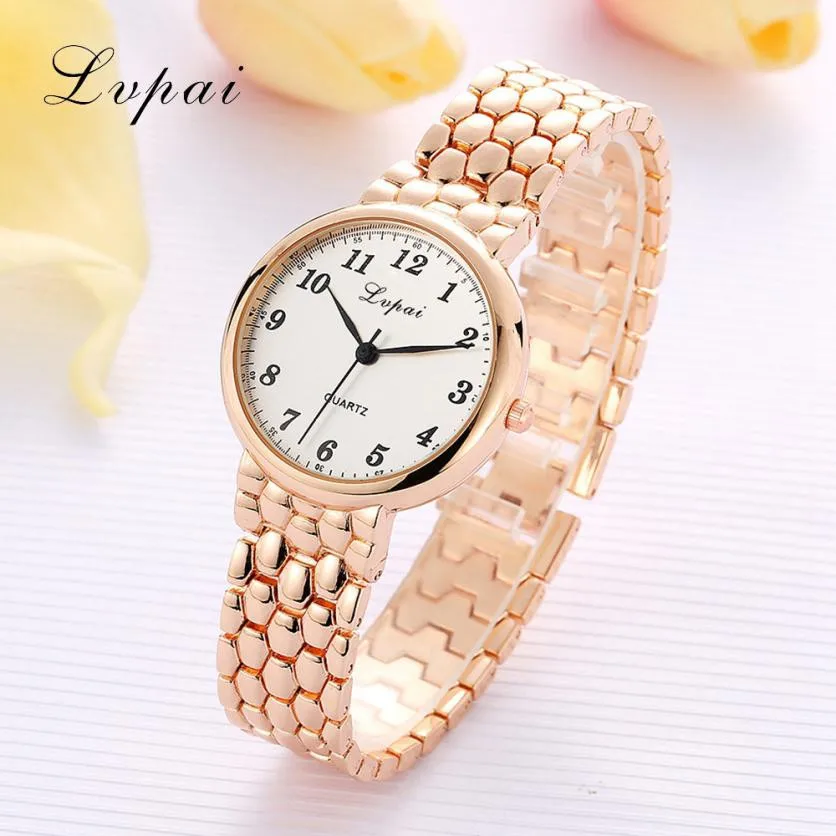 

LVPAI Fashion Women Bracelet Watch Elegant Lady Rhinestone Quartz Watches Women's Luxury Stainless Steel Analog Wrist Watch #LH