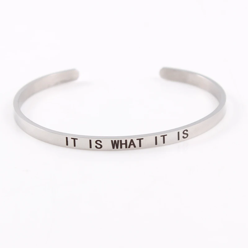 Мужской браслет с мантрой из нержавеющей стали 4 мм гравировкой|wholesale bangle|bangles for