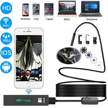 Zwn Wifi Endoscope HD 1200P Waterproof Hard Wire USB Inspection Mini Camera With 8mm lens and