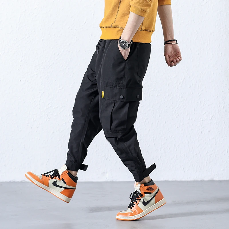 

Loldeal Men Harem Pant Multi Pocket Camouf Trousers fashion feet leisure trouser Hip Hop Cargo Pants Streetwear