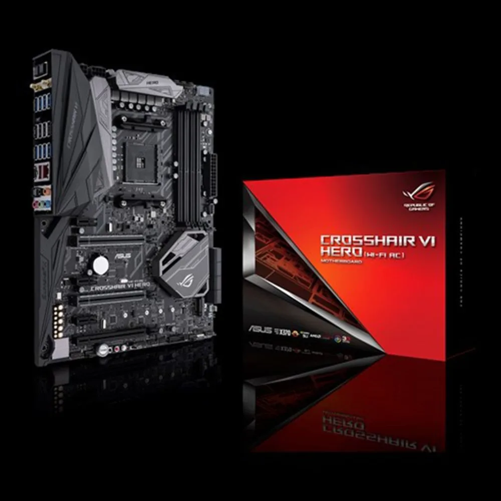 

ROG CROSSHAIR VI HERO X370 ATX Motherboard WI-FI AC RGB LED Effect 64G DDR4 SATA USB Mainboard for Computer