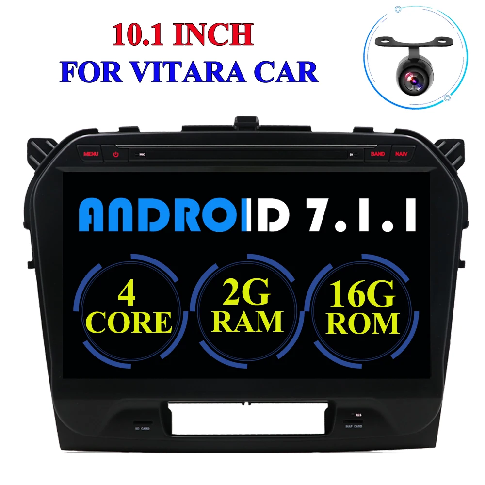 

Ram 2GB 2 din android 7.1 car dvd for suzuki vitara 2017 multimedia player 1024*600 car radio stereo gps with steering wheel BT