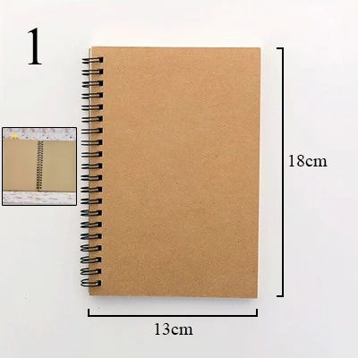 50Sheets Bullet Journal Coil Notebooks Kraft Paper Planner Diary Sketchbook For Kids Girl Gift School Office Supplies Stationery - Цвет: 1