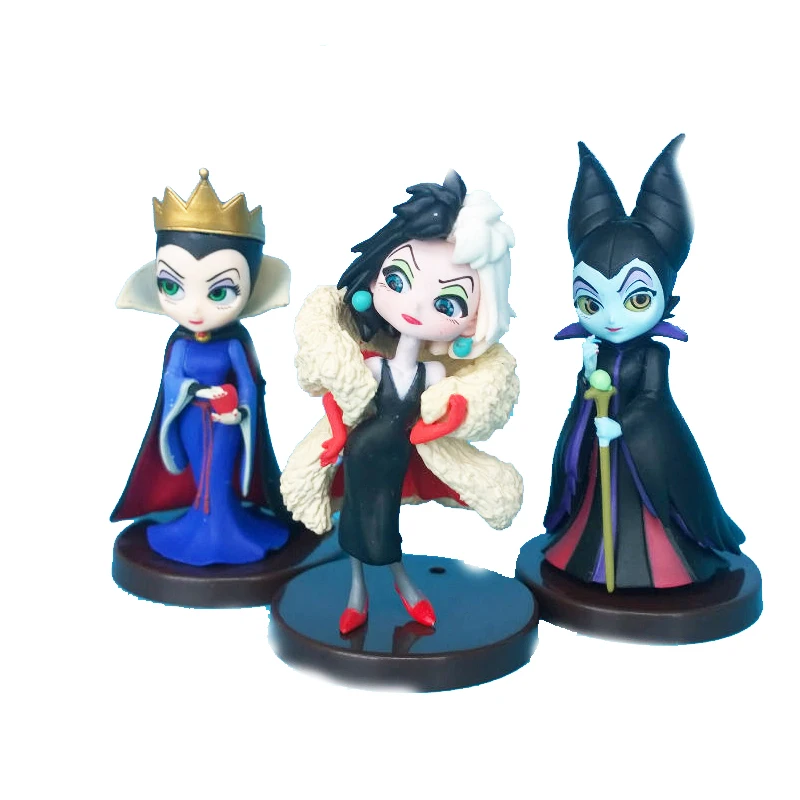 3 шт./компл. Q posket Petit Villains набор Maleficent Cruella de Vil фигурка королевы игрушка подарок для
