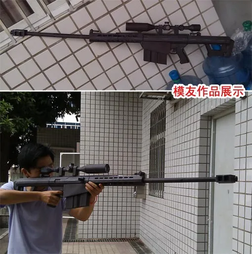 1:1 Бумажная модель Барретт снайперская винтовка огнестрельное оружие не может запускаться 3D Сборка мультфильм игры оружие бумажные игрушки