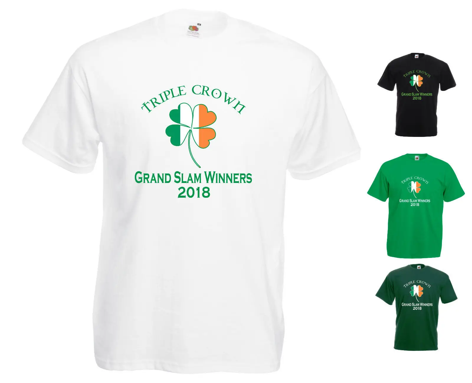 التاج الثلاثي جراند سلام الفائزين ايرلندا تي شيرت مطبوع الرجبي التاج الثلاثي جراند سلام الفائزين ايرلندا تي شيرت مطبوع الرجبي