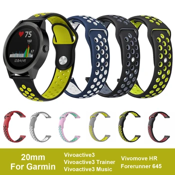 

20mm silicone Band For Garmin Vivoactive 3 trainer Wrist Strap for vivomove HR/vivoactive3 music/Forerunner 645 Watchband