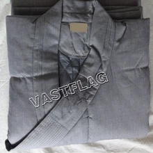 Унисекс Хлопок Зима Теплый буддийский монашеский халат костюмы буддизм Шаолиньское Кунг-фу халат для медитаций кунг-фу уложенные униформы серый