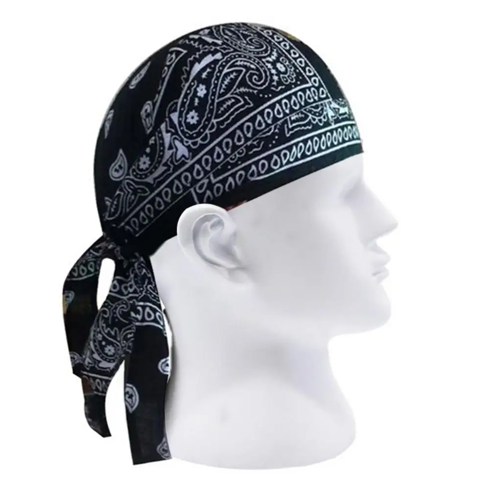 Adult Men Paisley Print Motorcycle Biker Hat Bandana Headscarf Skull Cap new