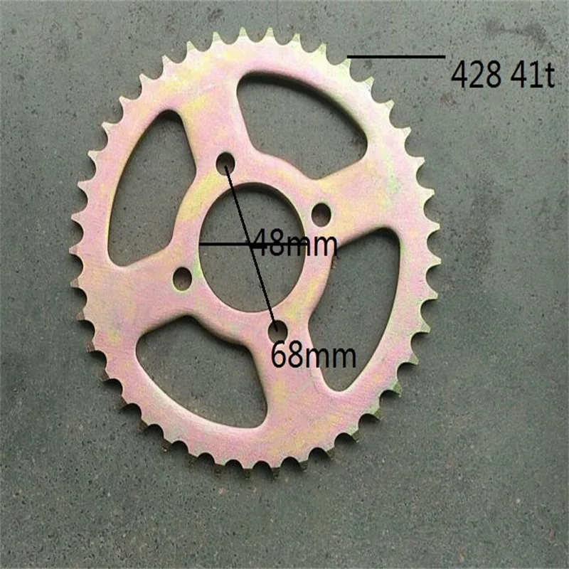 

moto ycf sprockets bike motorcycle parts sprocket 41t for 428 chain mini moto kayo t4 sprocket ybr 125 pitbike cadena