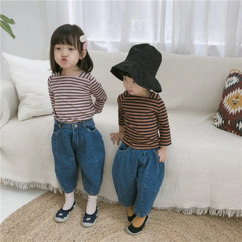 

MILANCEL 2018 Kids Blouse Striped Girls Clothing Cotton Boys Shirts Long Sleeve Boys Base Blouse Children Clothing