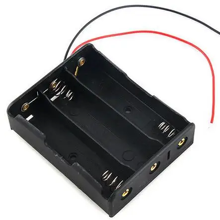 

18650 Battery Case Storage Box Case Plastic Holder With Wire Leads for 3x18650 Batteries Soldering Cnnecting Black Digital Hot