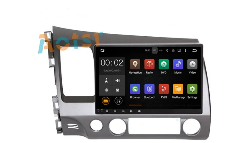 Discount 10.1"The Newest Octa Core Android 8.0 Car No DVD Player Radio GPS Navigation Unit For Honda Civic Sedan 2007 2008 2009 2010 2011 6
