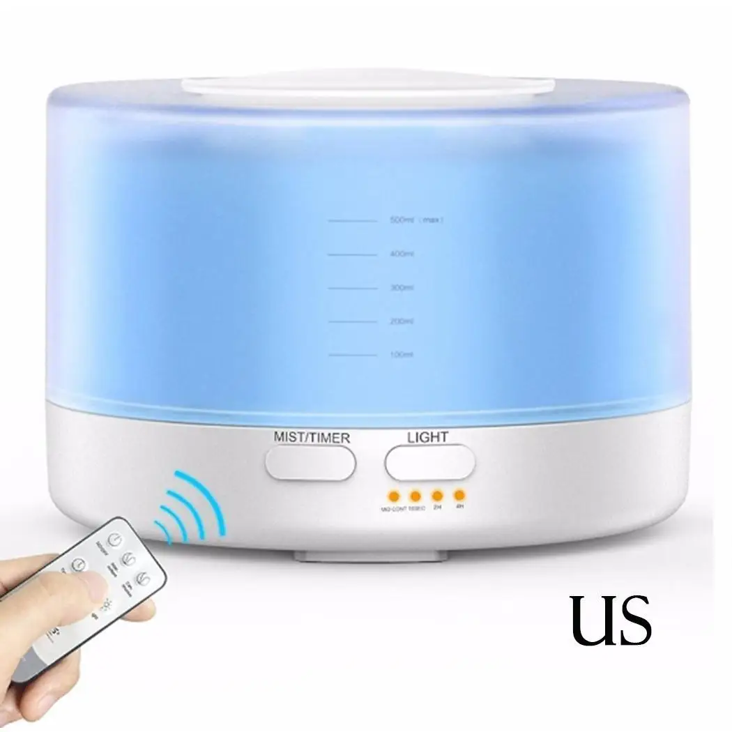 

650ML Ultrasonic Air Humidifier Remote Control Aroma Essential Oil Diffuser Home Car Humidifier USB Fogger Mist Maker Night Lamp