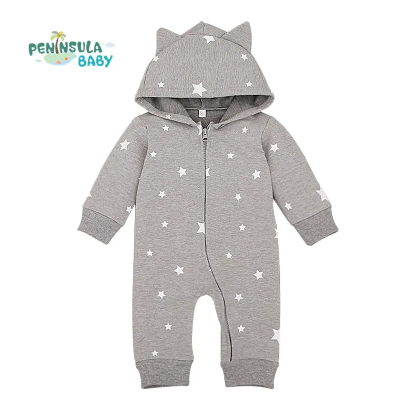 Baby Rompers 2016 Spring Autumn Style Overalls Star Printing Cotton Newborn Baby Boys Girls Clothes Long