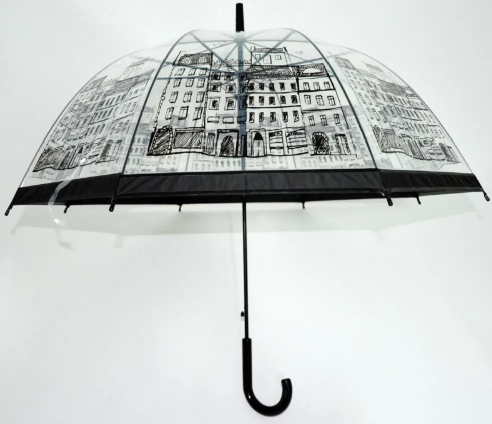 Зонт от дождя женский с длинной ручкой зонт гриб Paraguas прозрачный ПВХ Parapluie прозрачный
