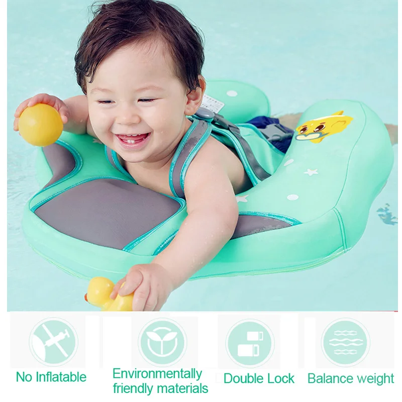 

Solid Baby Swimming Ring floating Children Waist no need Inflatable Floats Swimming Pool Toy for Bathtub Swim Trainer