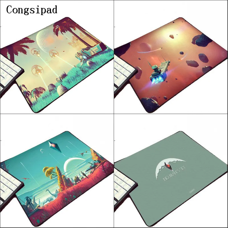 

Congsipad Funny Science Fiction Adventure Game No Man's Sky Beautiful Pattern Mousepad Mini Pc Table Desk Mouse Pad for Gamer