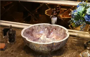 

Bathroom Porcelain Vanity North Europe Style Vessel Sink Ceramic Ancient Counter top Washbasin XR98-207