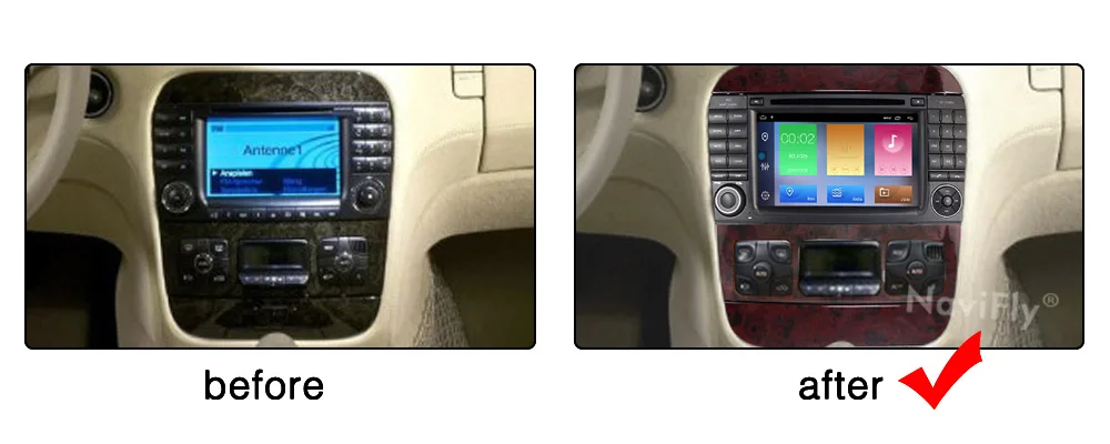 Top 2 Din 2G+32G Android 9.1 Car Radio GPS for Mercedes Benz W220 W215 S280 S320 S350 S400 S Class with DVD multimedia player WIFI 2