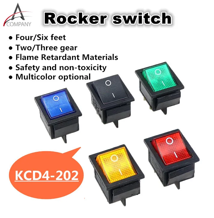 Выключатель питания 1 шт. 4 фута светильник 31x25 мм 20 А 125 В 16 250 В switch 4 switch powerswitch switch