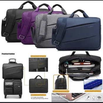 

17.3 inch Large Capactity Laptop Bag Multi-functional Briefcase Multi-compartment Handbag Men Women Messenger Shoulder Bag