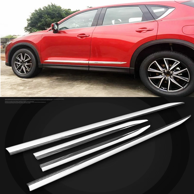 MONTFORD For Mazda CX 5 CX5 2017 2018 ABS Chrome Door Side Body Molding