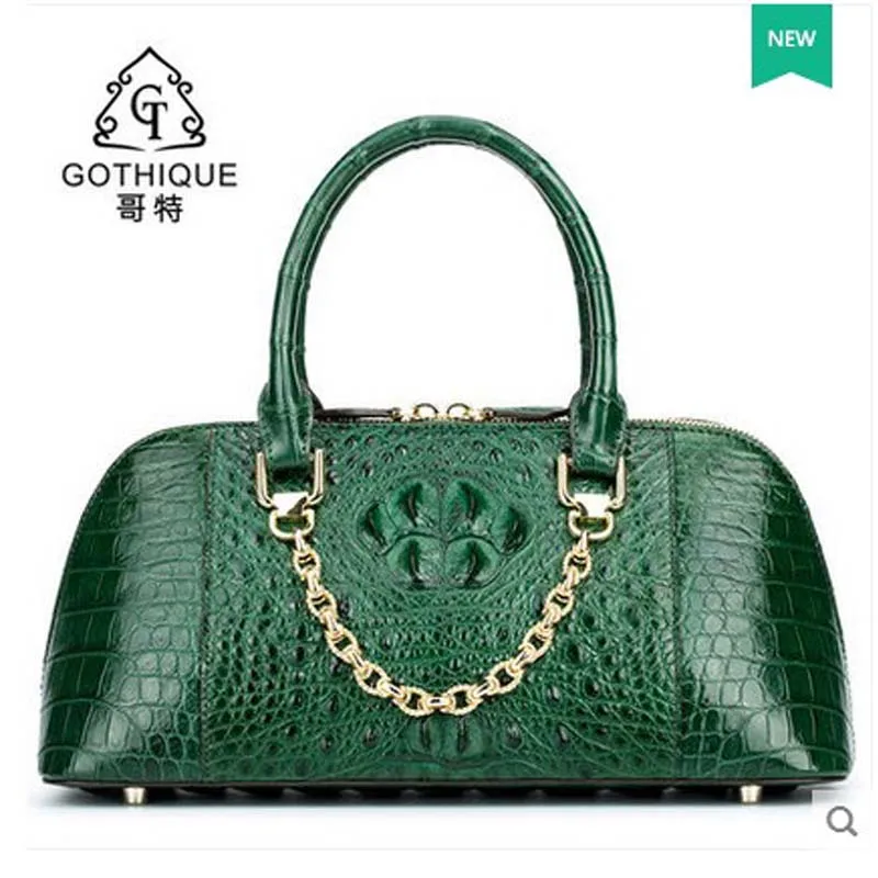 

2019 gete new alligator bag women handbag Thai style leather women shell bag with crocodile skin women bag