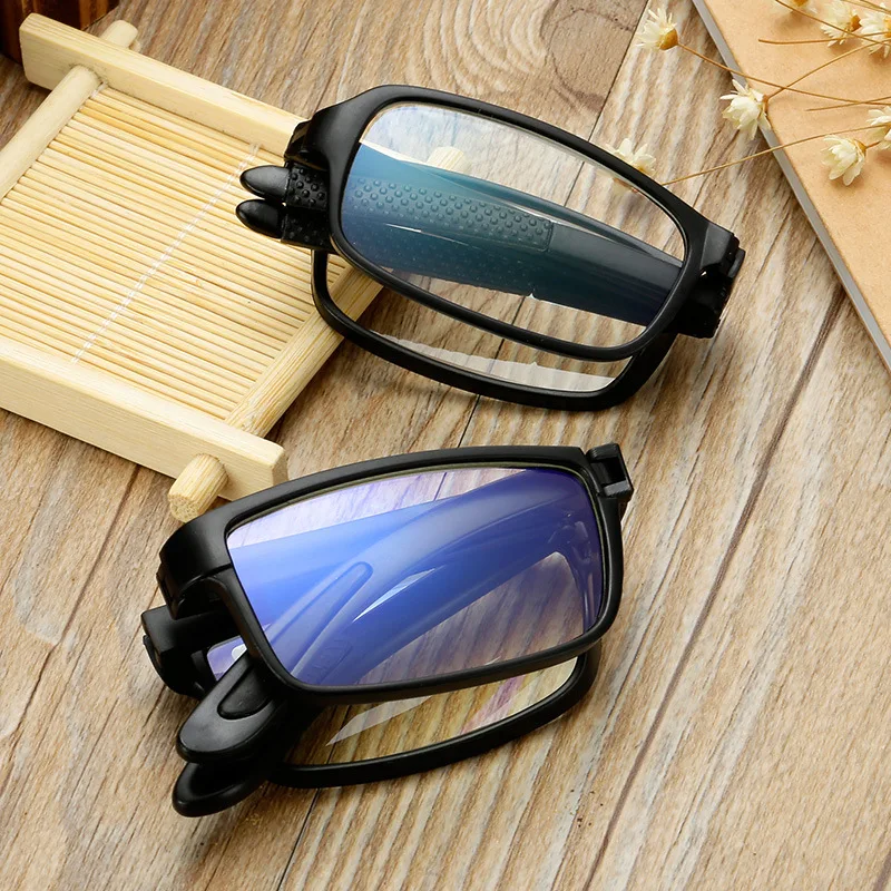 Ультра-светильник, портативный анти-синий светильник, складные очки для чтения+ 4,0, модные Карманные очки для дальнозоркости, винтажная оправа для очков 637